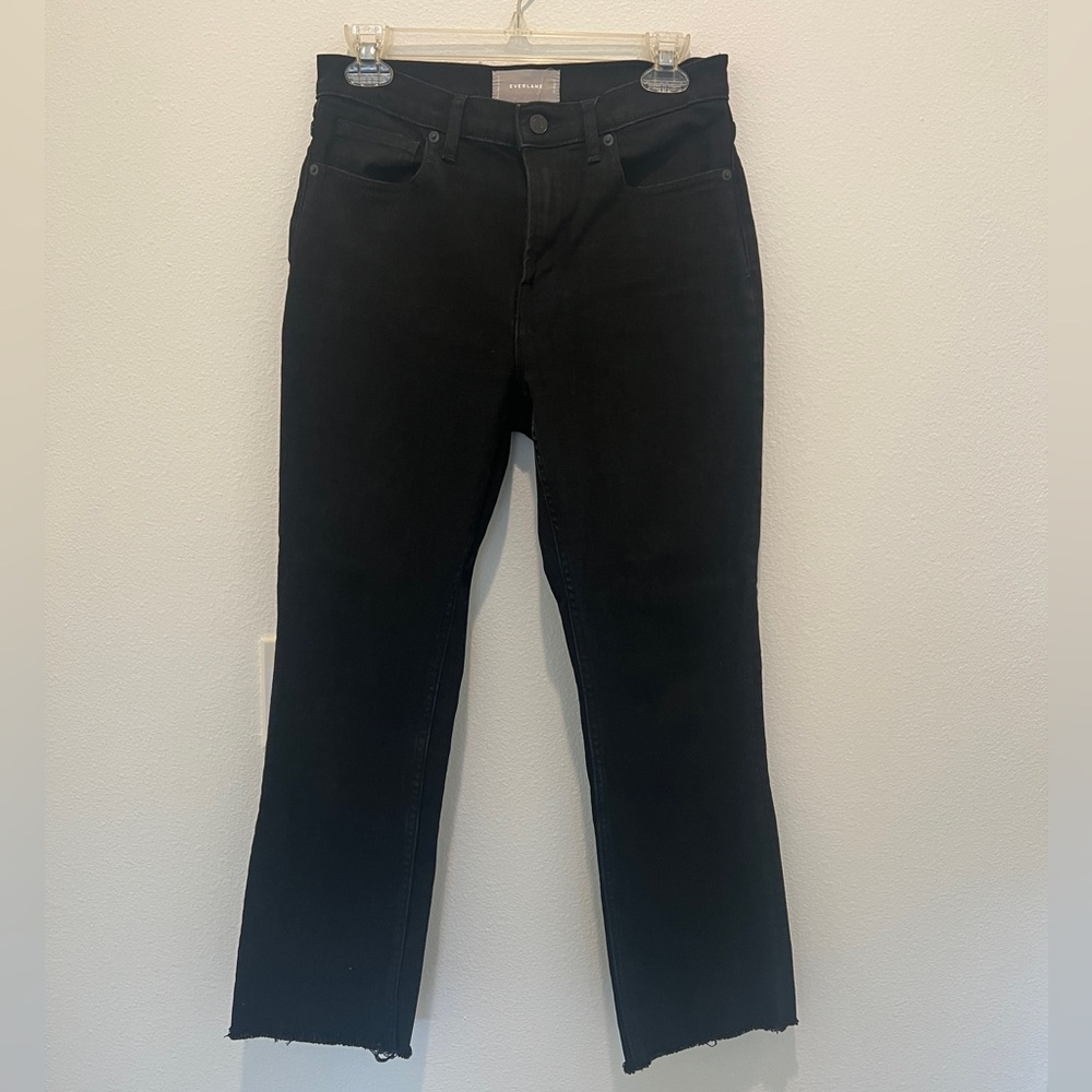 Everlane - kick crop black denim